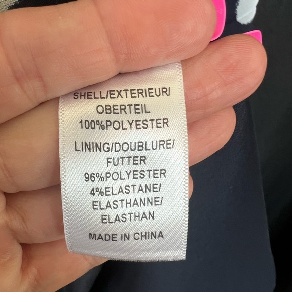 🆕 💙 NWT ADRIANNA PAPELL Navy & White Polka Dot Fit & Flare Dress | Size 4 - Picture 11 of 12